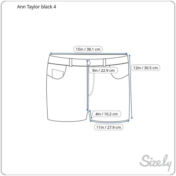 Ann Taylor Womens Size 4 Black Signature Fit Lower On Waist Flat Front Shorts - Picture 3 of 7